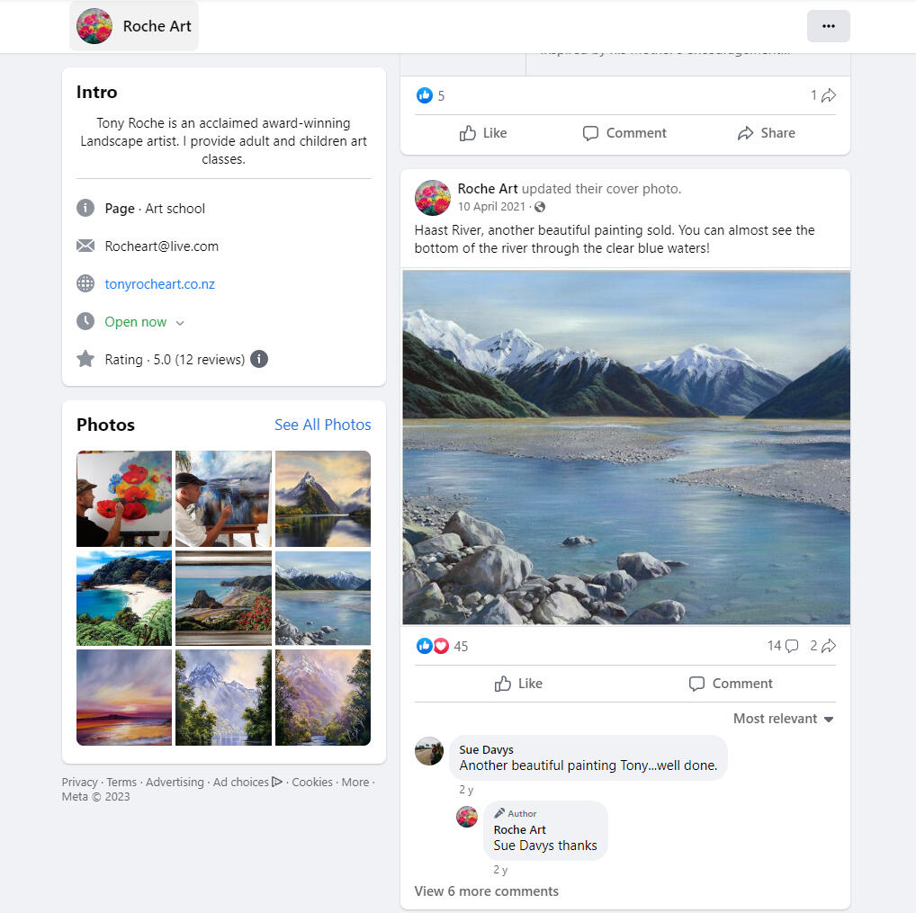 Social media screen capture
